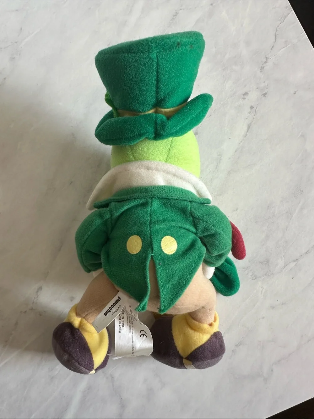 Vintage NWT Disney Store Jiminy Cricket Plush Stuffed Animal Toy 8” Pinocchio